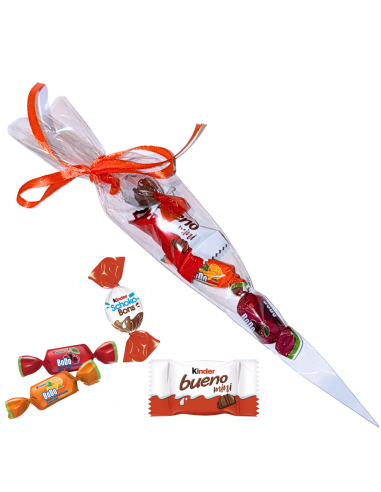 Różek Prezentowy z Cukierkami - Kinder & Bodo