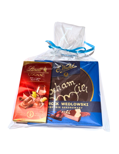 Zestaw Prezentowy Torcik Wedlowski + Lindt Cognac - Elegancki Upominek dla Nauczyciela i na Święta