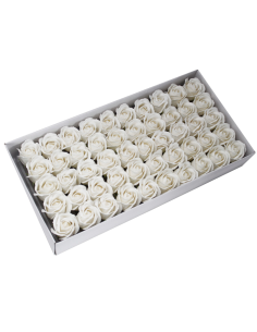Biała Róża Mydlana Pięknie Pachnąca Dekoracyjna 50 sztuk