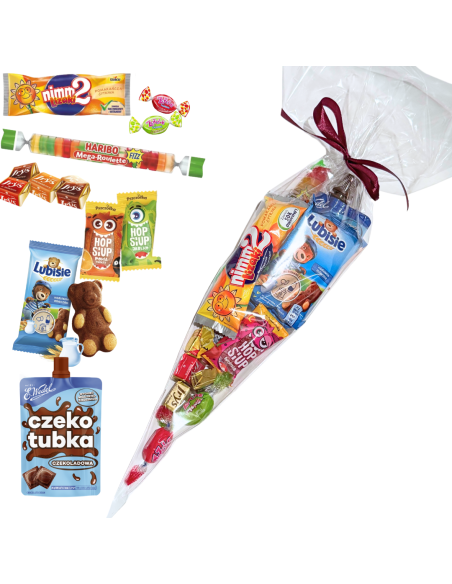 Rożek Słodkości Czekotubka & Spółka - Lubisie, Haribo, Cukierki Mix
