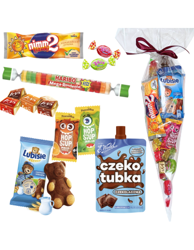 Rożek Słodkości Czekotubka & Spółka - Lubisie, Haribo, Cukierki Mix