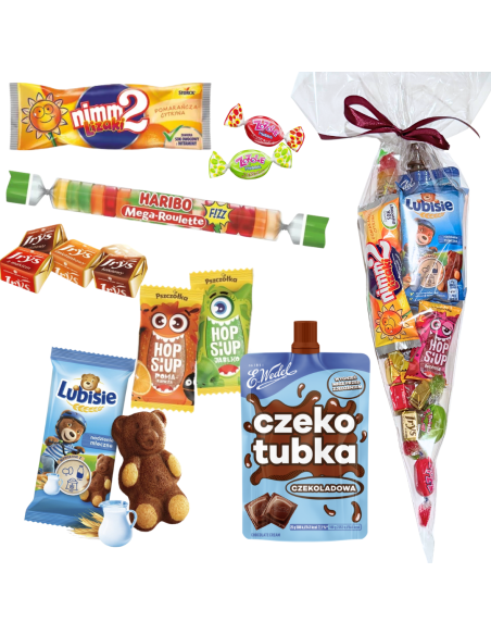 Rożek Słodkości Czekotubka & Spółka - Lubisie, Haribo, Cukierki Mix