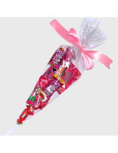 Różowy Słodki Upominek w Rożku