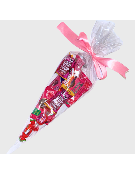 Różowy Słodki Upominek w Rożku