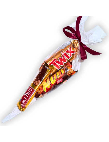 Upominek Rożek Czekoladowy 'Złota Trójca' - Prince Polo, Lion i Twix