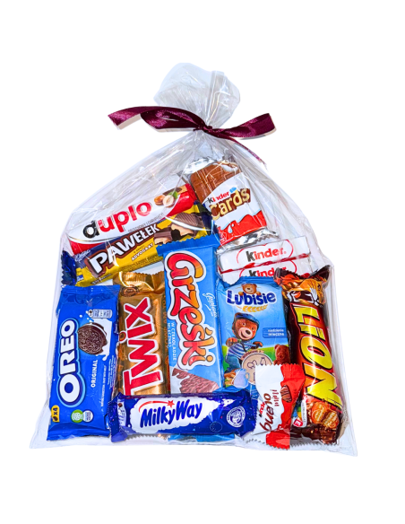Worek Prezentowy Mix Słodyczy XL - Oreo, Twix, Kinder, Lion i inne