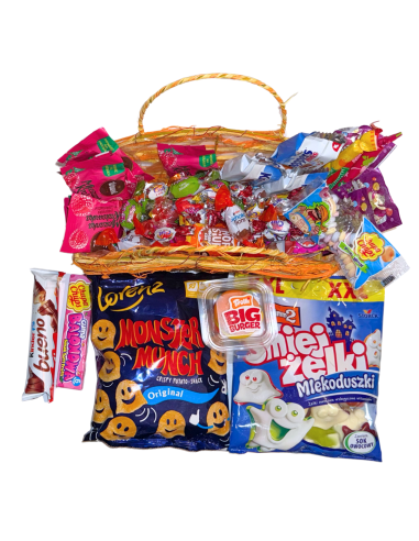 Zestaw Słodyczy na Halloween 2 - Koszyk Pełen Smakołyków