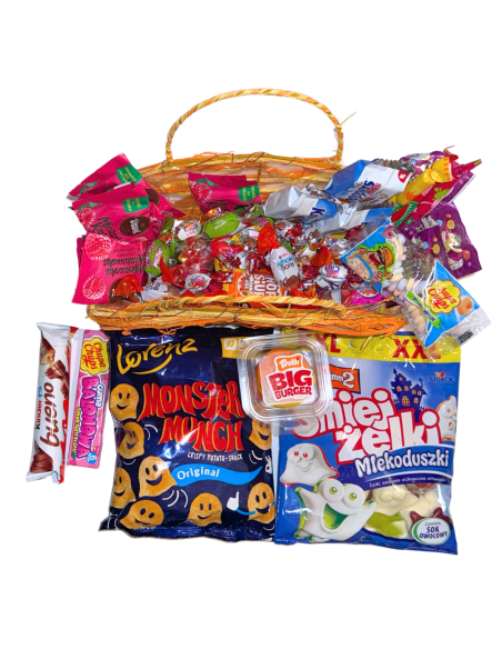Zestaw Słodyczy na Halloween 2 - Koszyk Pełen Smakołyków