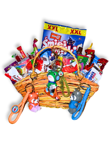 Giga Paka Słodyczy Halloween- Koszyczek XXL Kinder, Haribo, Wedel, Chupa Chups, Prezent, Upominek