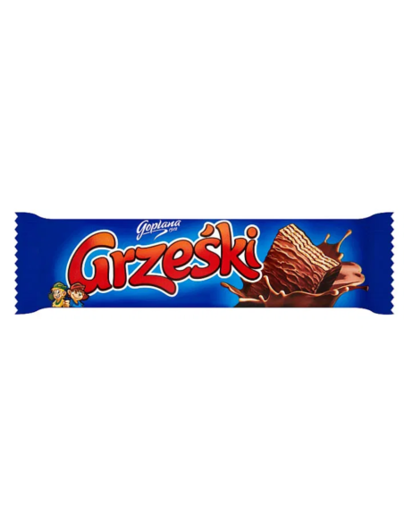 Grześki Wafelek Czekolada Przekładany Kremem Kakaowym w Czekoladzie 36g
