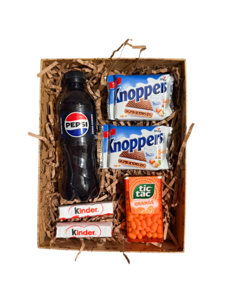 Zestaw Prezentowy Słodki Upominek dla Niego Knoppers Pepsi Kinder
