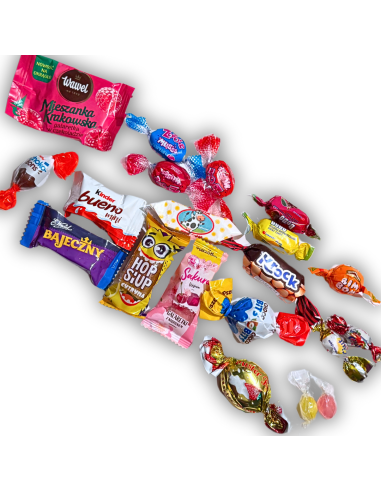 Słodka Paczka Cukierków Mix 20 sztuk - Kinder, Wedel, Wawel, Pszczółka