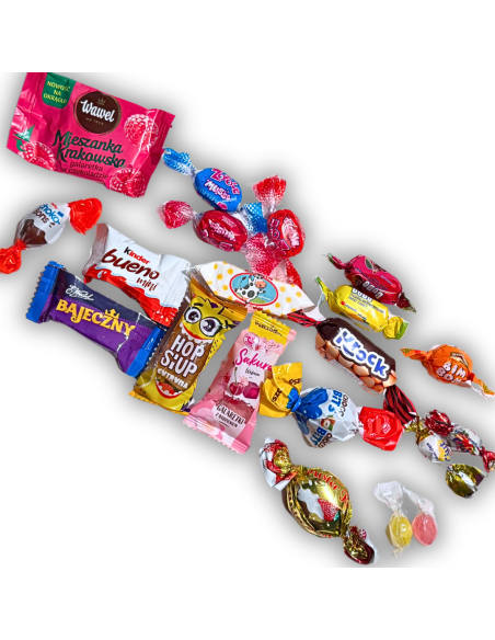 Słodka Paczka Cukierków Mix 20 sztuk - Kinder, Wedel, Wawel, Pszczółka