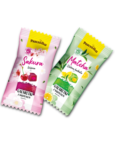 PSZCZÓŁKA Cukierek Galaretka z Nadzieniem Sakura & Matcha 1szt ok. 15g