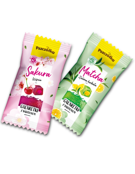 PSZCZÓŁKA Cukierek Galaretka z Nadzieniem Sakura & Matcha 1szt