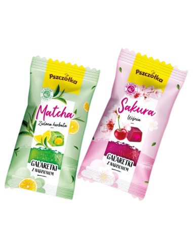 PSZCZÓŁKA Cukierek Galaretka z Nadzieniem Sakura & Matcha 1szt