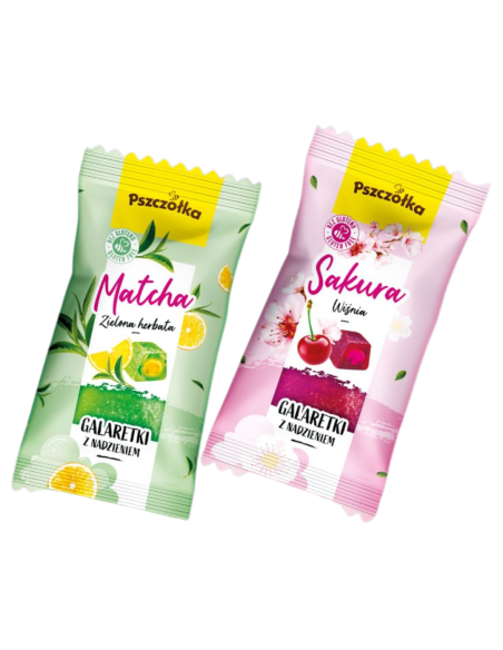 PSZCZÓŁKA Cukierek Galaretka z Nadzieniem Sakura & Matcha 1szt