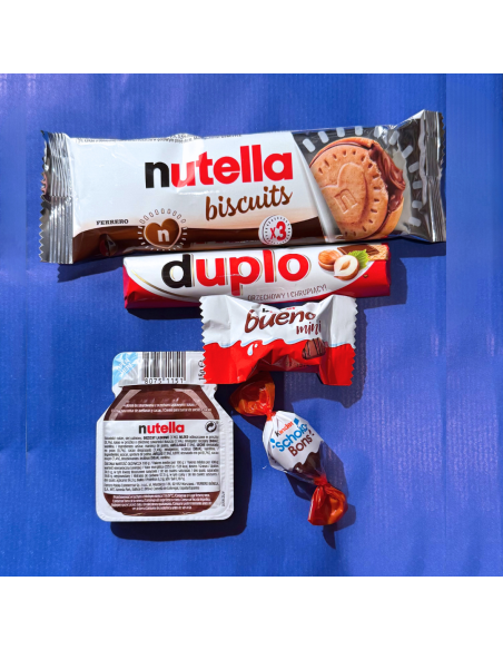 Zestaw Prezentowy Woreczek Nutella + Kinder Słodki Upominek Podziękowanie Mikołajki
