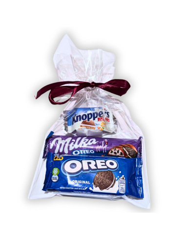 Mini Woreczek Przyjemności Milka, Oreo, Knoppers - Słodki Upominek