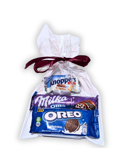 Mini Woreczek Przyjemności Milka, Oreo, Knoppers - Słodki Upominek