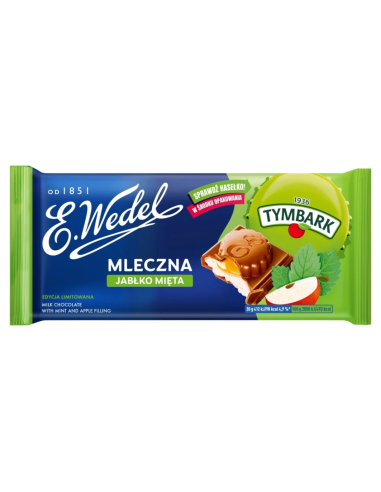 E. WEDEL Czekolada Mleczna Jabłko-Mięta 100g