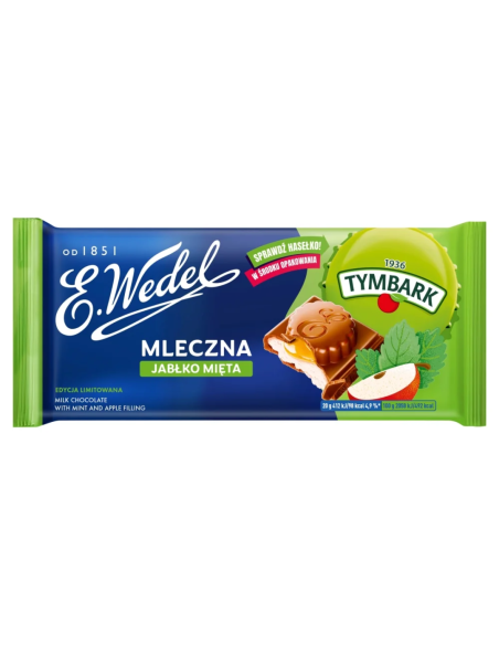E. WEDEL Czekolada Mleczna Jabłko-Mięta 100g