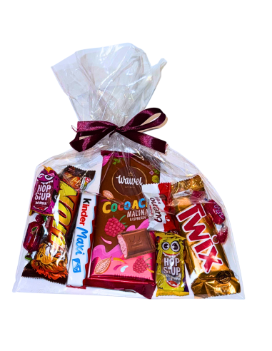 Paczka Słodyczy w Woreczku - Twix, Lion, Kinder, Wawel, Upominek