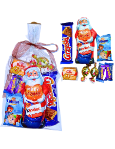Mikołajkowy Zestaw Słodyczy w Woreczku - Kinder, Wedel, Grześki, Lubisie