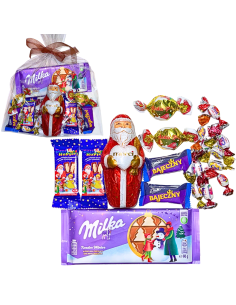 Zestaw Świąteczny MERCI + MILKA w Woreczku Dla Dorosłych i Dzieci 2