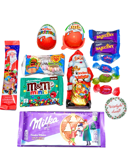 Świąteczna Paczka Słodyczy Mikołaj Kinder Milka Upominek Najlepsze Słodycze