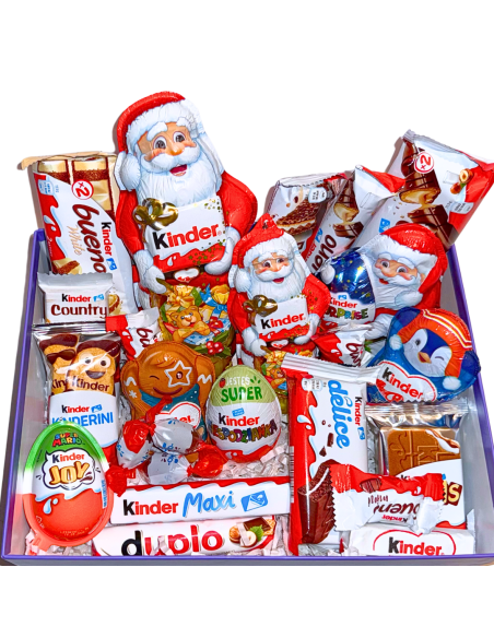 Zestaw Prezentowy 24 Produkty KINDER Słodycze Święta Mikołaj Mikołajki