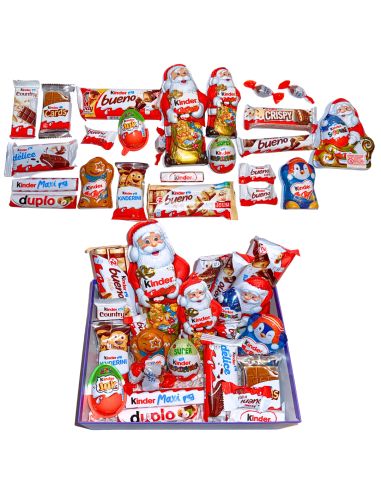 Zestaw Prezentowy 24 Produkty KINDER Słodycze Święta Mikołaj Mikołajki