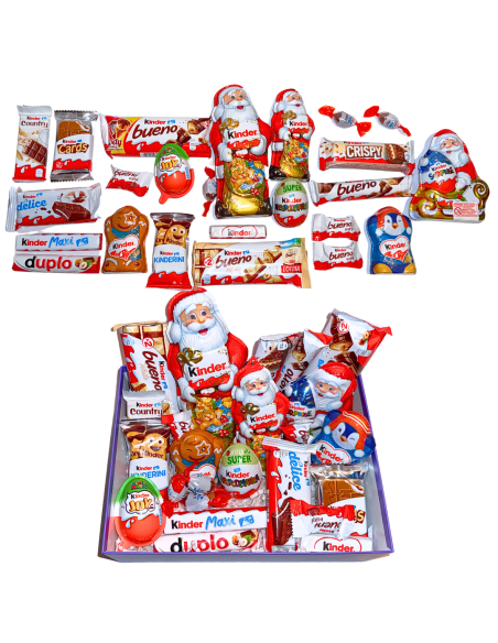 Zestaw Prezentowy 24 Produkty KINDER Słodycze Święta Mikołaj Mikołajki