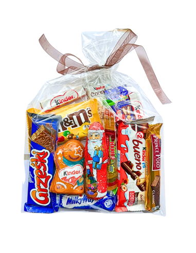 Paczka Świąteczna ze Słodyczami Kinder Grześki M&M's Haribo