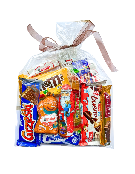 Paczka Świąteczna ze Słodyczami Kinder Grześki M&M's Haribo