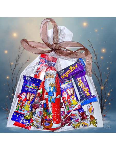 Mikołajkowy Upominek Paczka Słodyczy Mikołaj + Cukierki