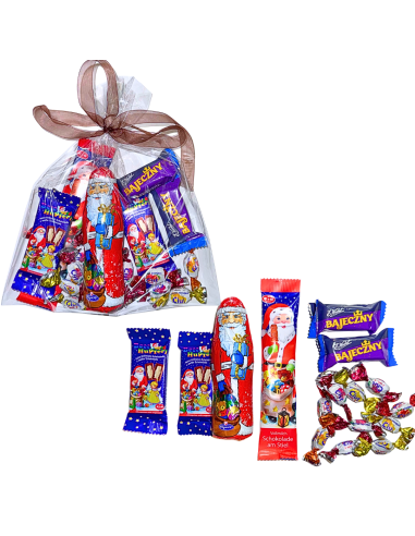 Mikołajkowy Upominek Paczka Słodyczy Mikołaj + Cukierki