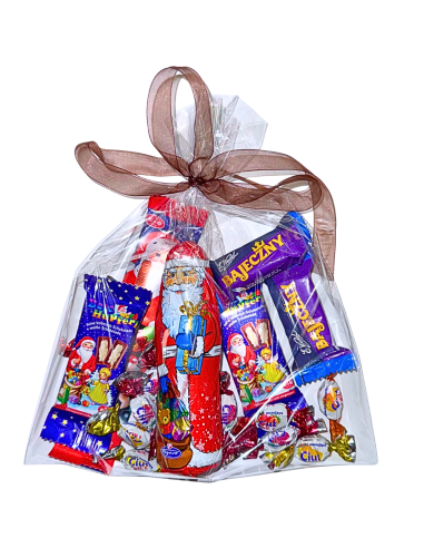 Mikołajkowy Upominek Paczka Słodyczy Mikołaj + Cukierki