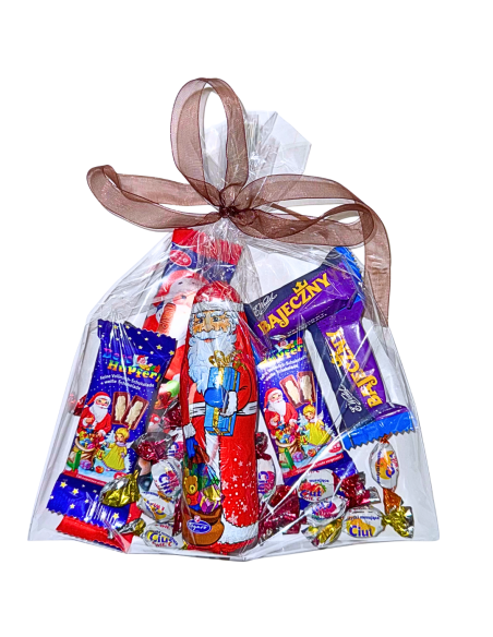 Mikołajkowy Upominek Paczka Słodyczy Mikołaj + Cukierki