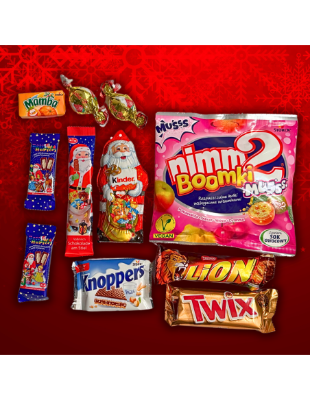 Zestaw Prezentowy Świąteczny Box Słodyczy L