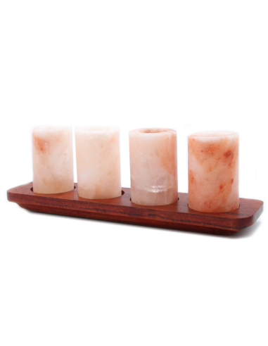 Zestaw 4 Kieliszków Solnych z Podstawką