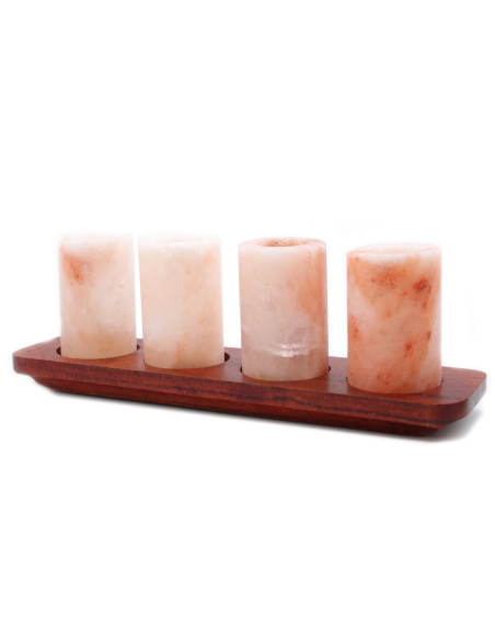 Zestaw 4 Kieliszków Solnych z Podstawką