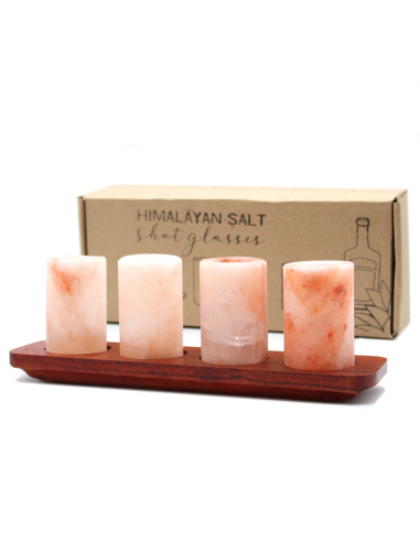 Zestaw 4 Kieliszków Solnych z Podstawką