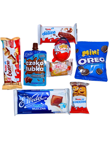 Słodki Woreczek Prezentowy - Mix Bestsellerów Słodyczy | Kinder & Oreo