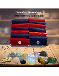 Kalendarz Adwentowy Kamienie Naturalne Minerały Zestaw 12 Niespodzianek