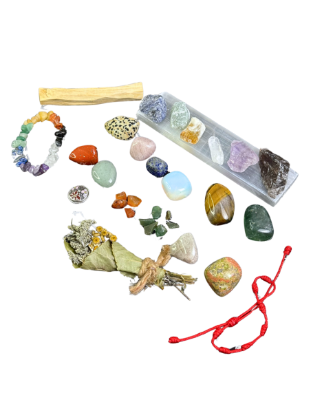 Magiczny Kalendarz Adwentowy 24 Kamienie Minerały Kadzidła Bransoletki