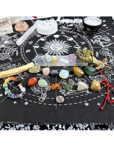 Magiczny Kalendarz Adwentowy 24 Kamienie Minerały Kadzidła Bransoletki