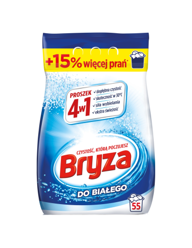 BRYZA Proszek do Prania BIAŁEGO 55 Prań 3,575 kg
