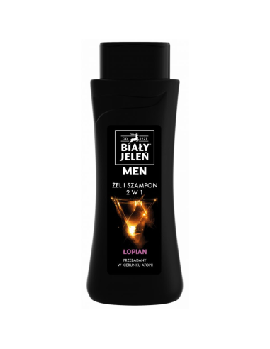 BIAŁY JELEŃ MEN Żel & Szampon 2w1 z Łopianem 300ml