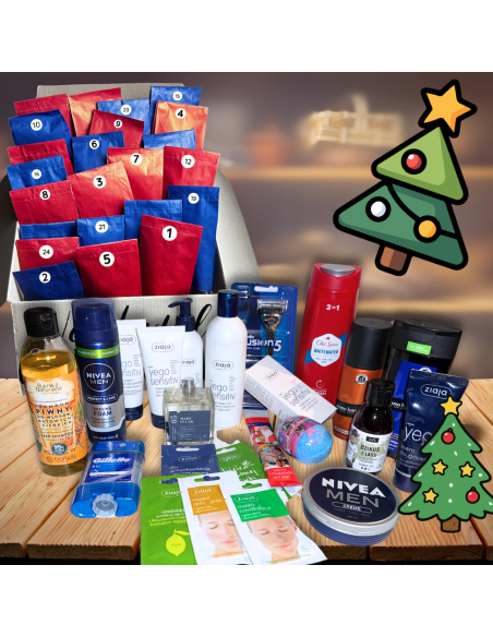 Kalendarz Adwentowy dla Niego 24 Produkty Pełnowymiarowe